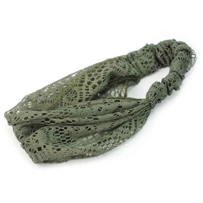 Кружевная пляжная повязка на голову с цветами 2019 женские банданы в стиле бохо для