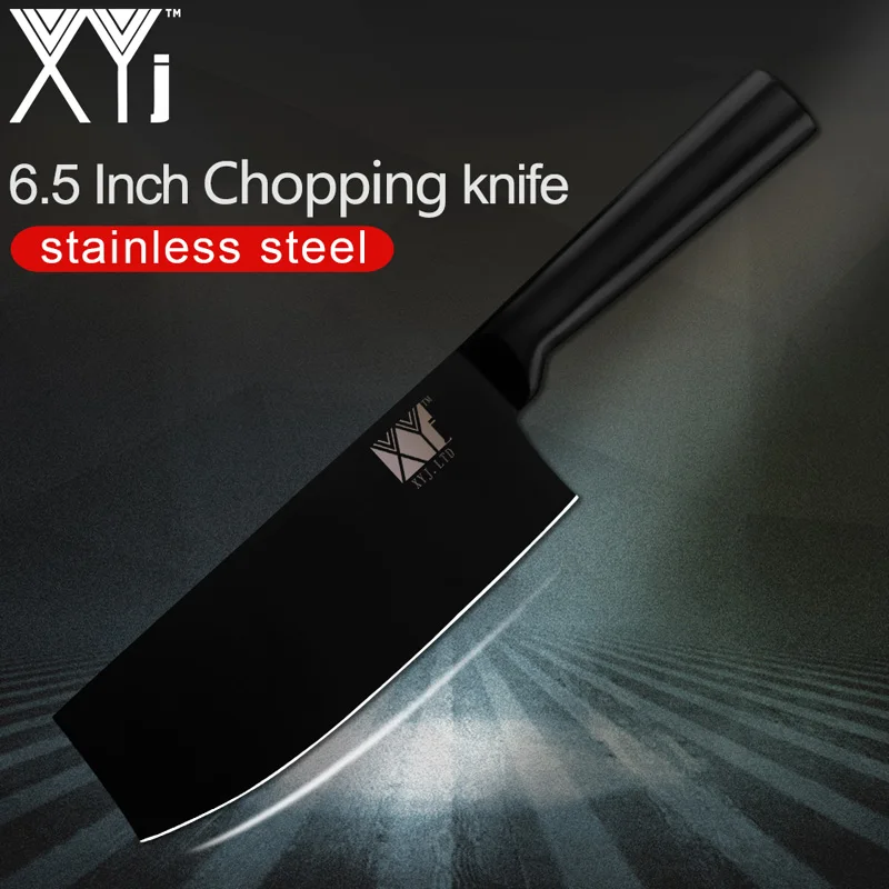 6.5 Chopping Knife XYj 4 шт. нескользящий набор ножей из нержавеющей стали 7 ''Santoku 6,5'' разделочный 5 ''универсальный нож инструменты для приготовления мяса рыбы - Цвет: 6.5 Chopping Knife