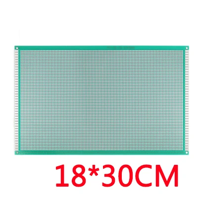 18x30cm Двухсторонний Прототип Pcb Универсальный макет печатная плата для Arduino 2,54 мм Стекловолокно 9X15 10X10 10X15 10X22 см - Цвет: 18x30cm