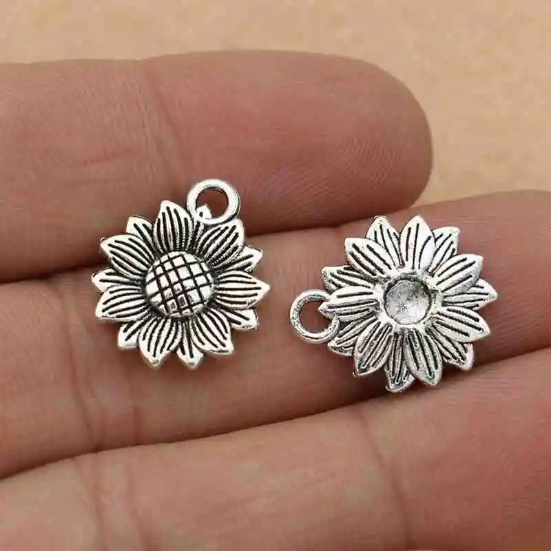 Подвеска в виде подсолнуха KJjewel тибетское серебряное покрытие ювелирные изделия