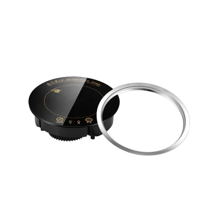 Touchpad DMWD 1200 Вт круглая электрическая Магнитная индукционная плита с проводным управлением, черная кристальная панель, горячая кастрюля, варочная панель, варочная панель, горячая кастрюля, духовка - Цвет: Touchpad
