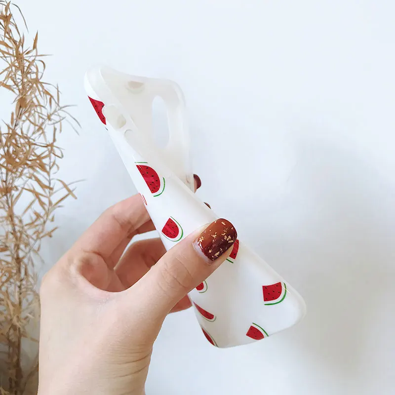 Boucho Fashion Phone Case Back Cover For iphone 6 6s 7 8 Plus 10 Lovely Summer Fruit Watermelon Pattern Cases X Capa |