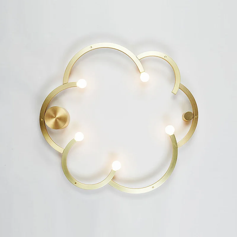 Потолочный светильник в американском стиле медный простой для гостиной спальни