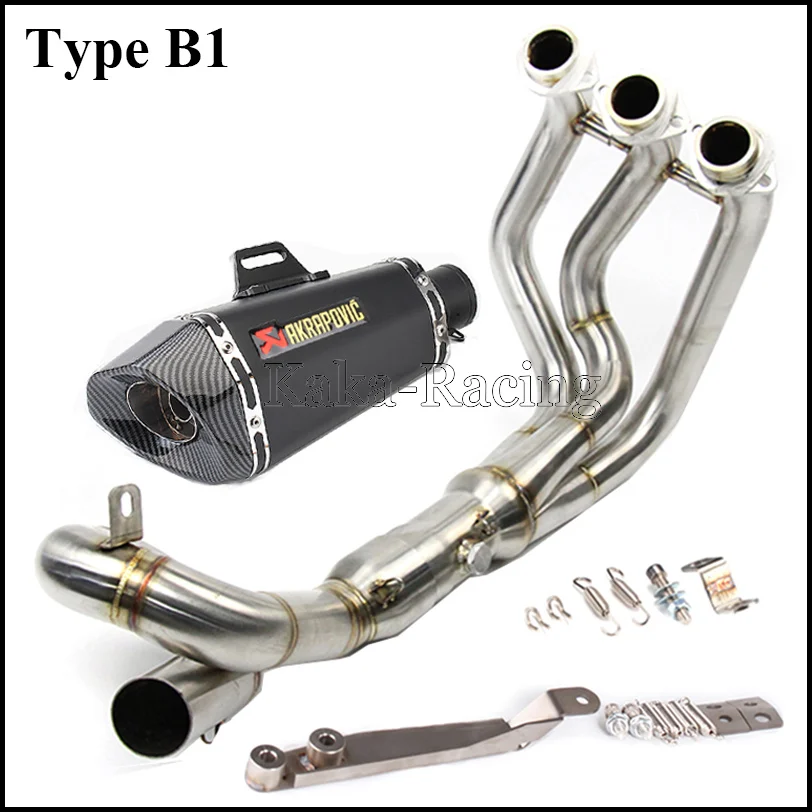 Type B1 Мото rcycle Akrapovic выхлопная труба глушителя полная система скользящая трубка Escape moto для Yamaha MT09 fzfz09 FZ-09- XSR900 - Цвет: Type B1