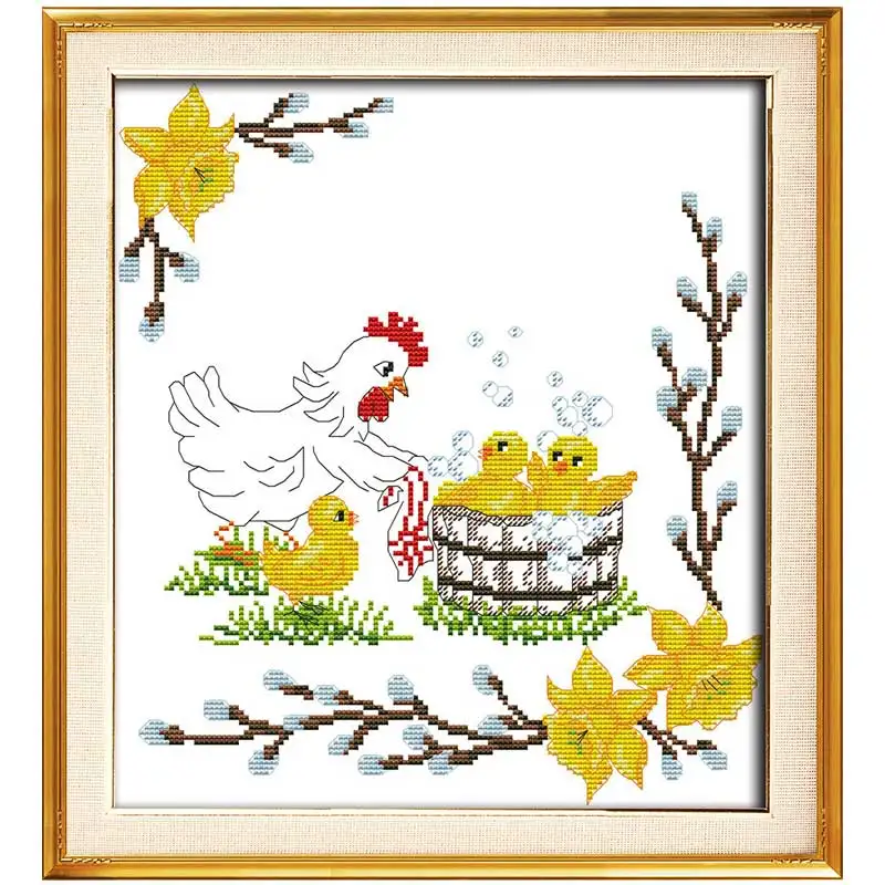 Набор для вышивки курица чтобы принять ванну 11CT 14CT оптом|cross stitch 11ct|cross setcounted cross |