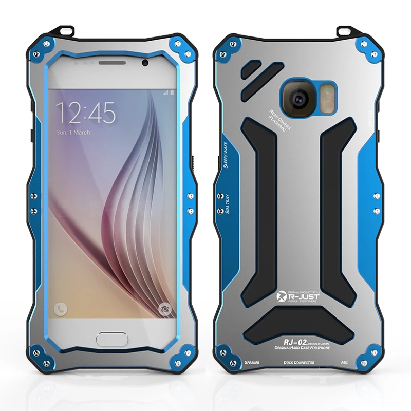 Blue Роскошный полный защитный чехол для samsung Galaxy S6 S6 Edge противоударный защитный чехол для телефона чехол для Galaxy S6 S6 Edge матовый чехол - Цвет: Blue