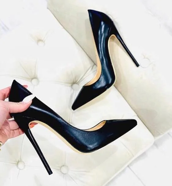 

Top Brand Green Matte Leather Pumps Women Shoes Shallow Pointed Toe Stiletto High Heels Pumps 12cm Celebrity Wedding Shoes Bride