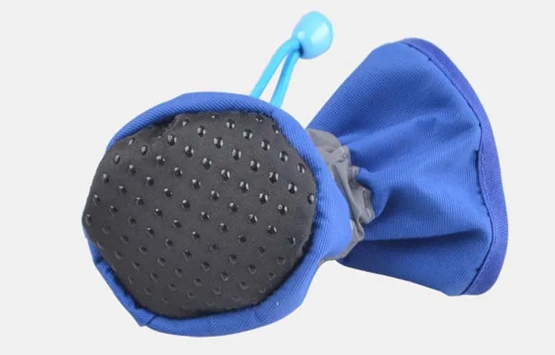 4 шт./компл. Обувь для собак Водонепроницаемый Anti-slip Pet резиновые сапоги Светоотражающие мягкого покрытие для ног для малых и средних собак Pet аксессуары 10E