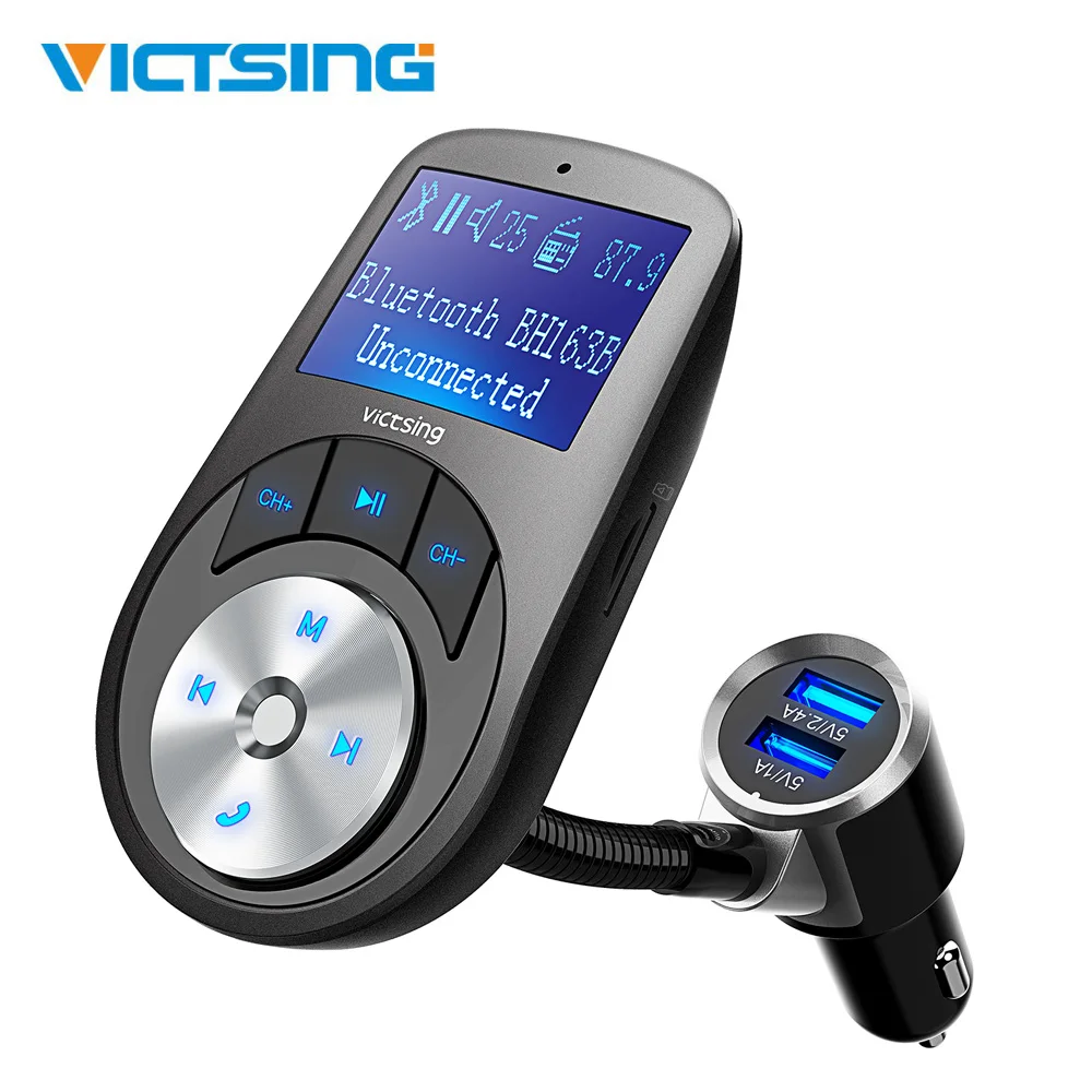 VicTsing новый Bluetooth передатчик беспроводной ручной автомобильный комплект MP3