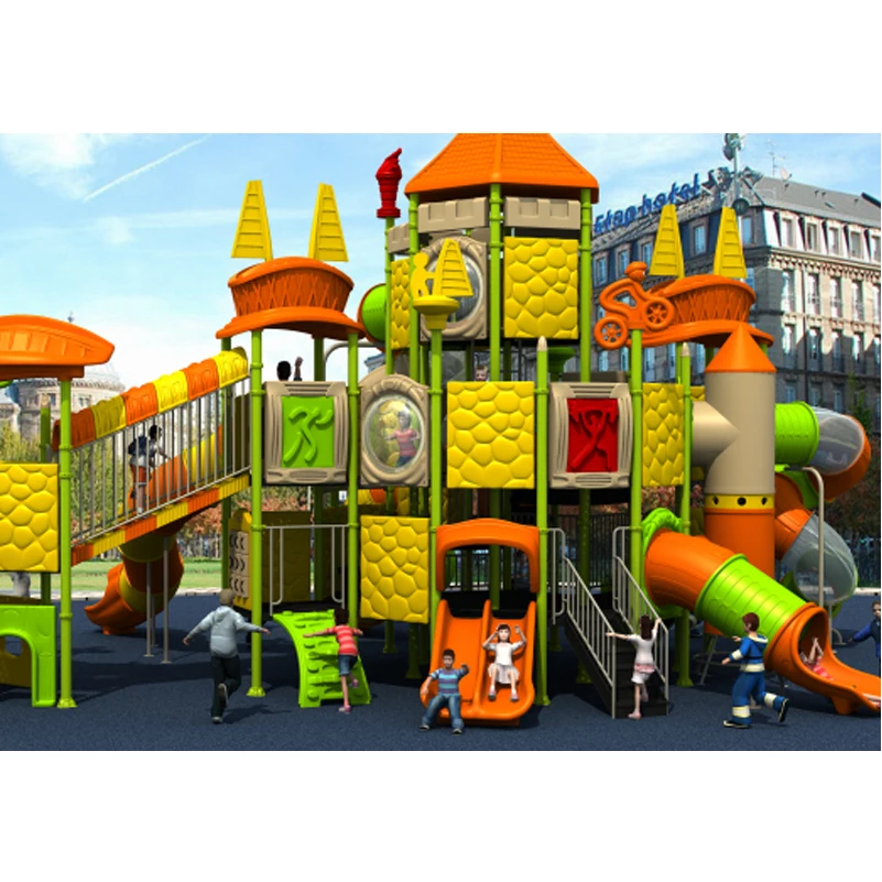 2017 большая развлекательная пластиковая уличная игровая площадка горка с CE/TUV