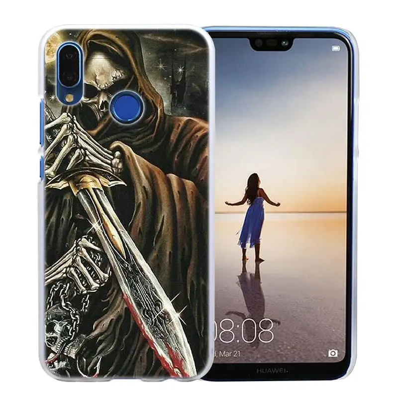 13 Мрачный смерть с косой чехол для huawei P20 P Smart Nova 4 3i P30 P10 P9 P8 lite мини-видеокамера-регистратор с креплением к жесткий чехол для телефона из поликарбоната с прозрачной крышкой в виде ракушки - Цвет: 13