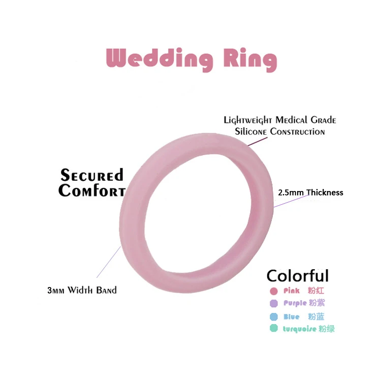 AISHANGNI 5pc/set 3mm Size 4-8 Food Grade FDA Silicone Ring Set Hypoallergenic Flexible Sports Rubber Finger Rings For Women | Украшения и