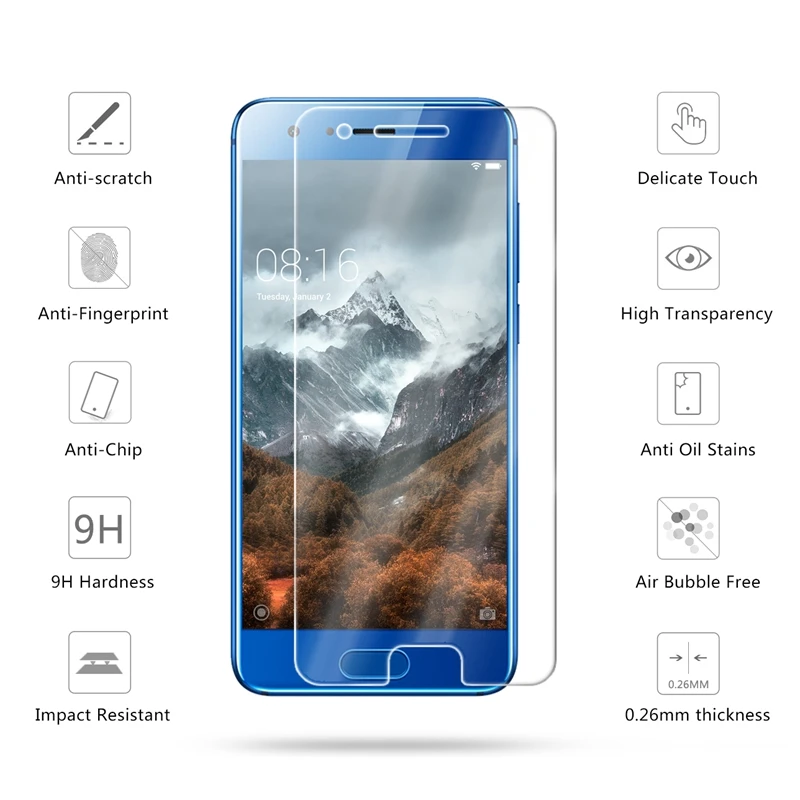 RUIPHONE 2.5D 0 26 мм 9H Premium закаленное стекло для Huawei Honor 9 Защита экрана закаленная