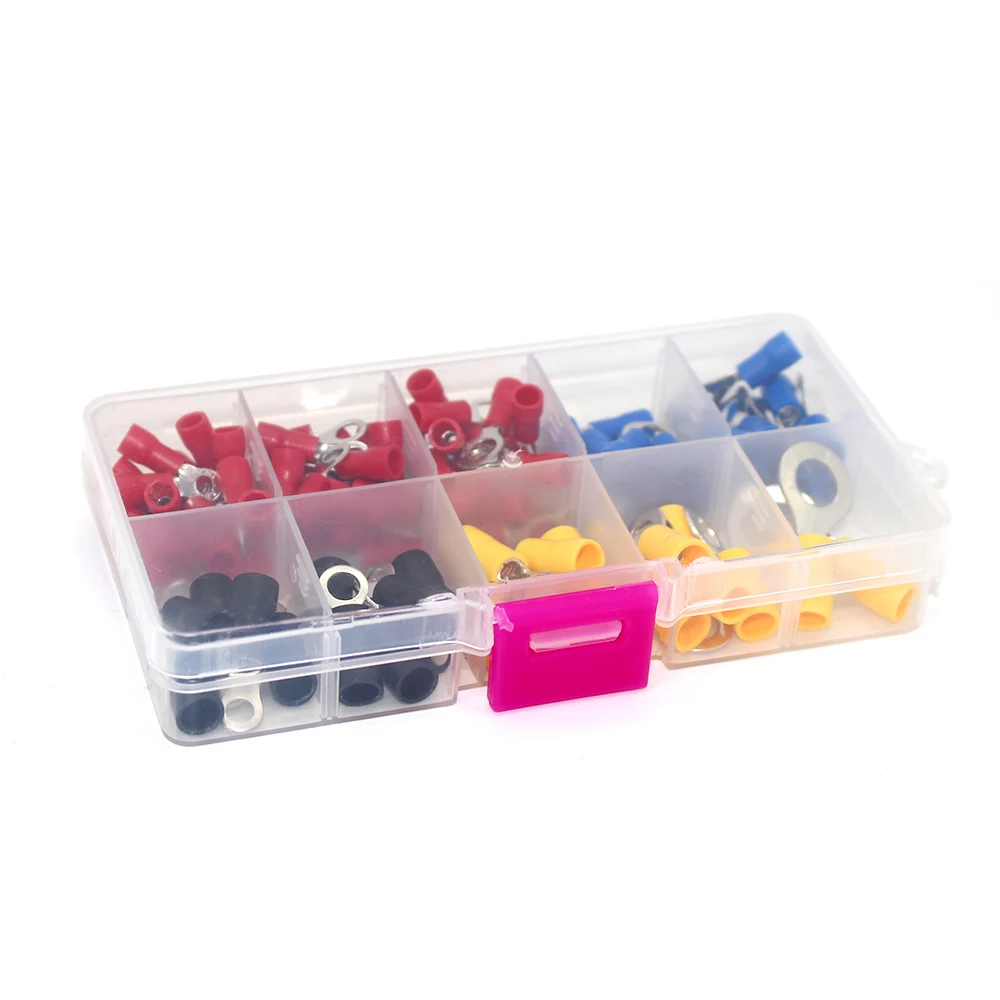 Набор электрических обжимных соединителей 102 шт. 10 видов RV комплект с коробкой