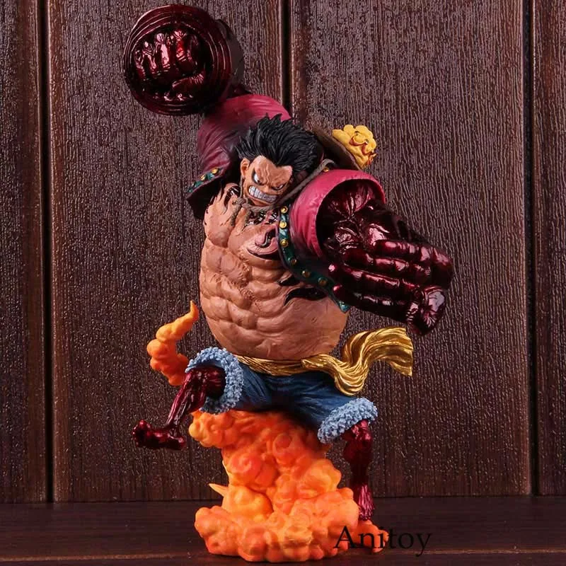 Аниме one piece Luffy Bound Man Monkey D Luffy gear 4 Kong Gun Grimson color Ver. ПВХ фигурка Коллекционная модель игрушки