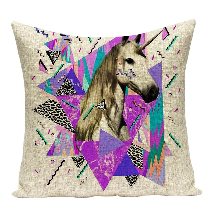 Наволочка для подушки с геометрическим и животным принтом наволочка из хлопка