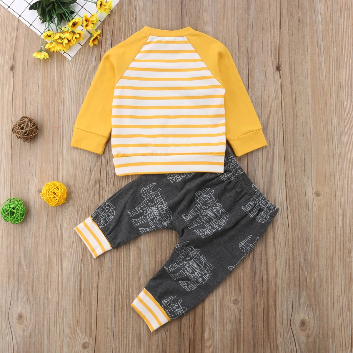 

Boys Long Sleeve Top T-shirt Harem Pant Cotton Cute 2pcs Clothes Outfit Set NEW 2Pcs Baby Boy Toddler Clothing 0-24M