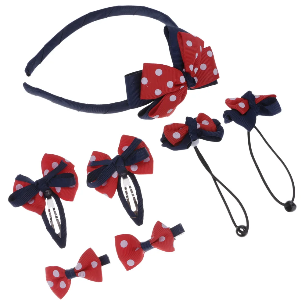 Милая повязка на голову с бантом для маленьких девочек 7 шт. заколки волос