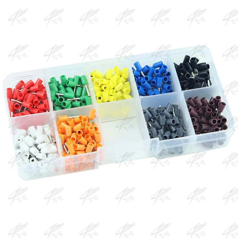 

E0508 E1508 E2508 E4009 E1008 E7508 Insulated Ferrules Terminal Block Cord End Wire Connector Electrical Crimp Terminator