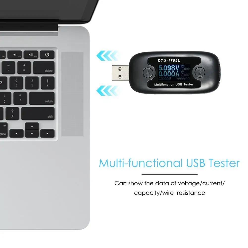 DTU 1705L Быстрая зарядка USB ЖК тестер напряжение тока измеритель мощности