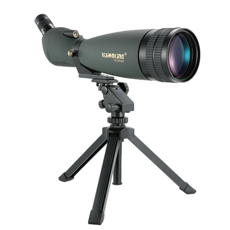 Visionking 30-90X90 Зрительная труба водонепроницаемый монокулярный телескоп с большим видением Bak4 Охота наблюдение за птицами автогид для телескопа со штативом