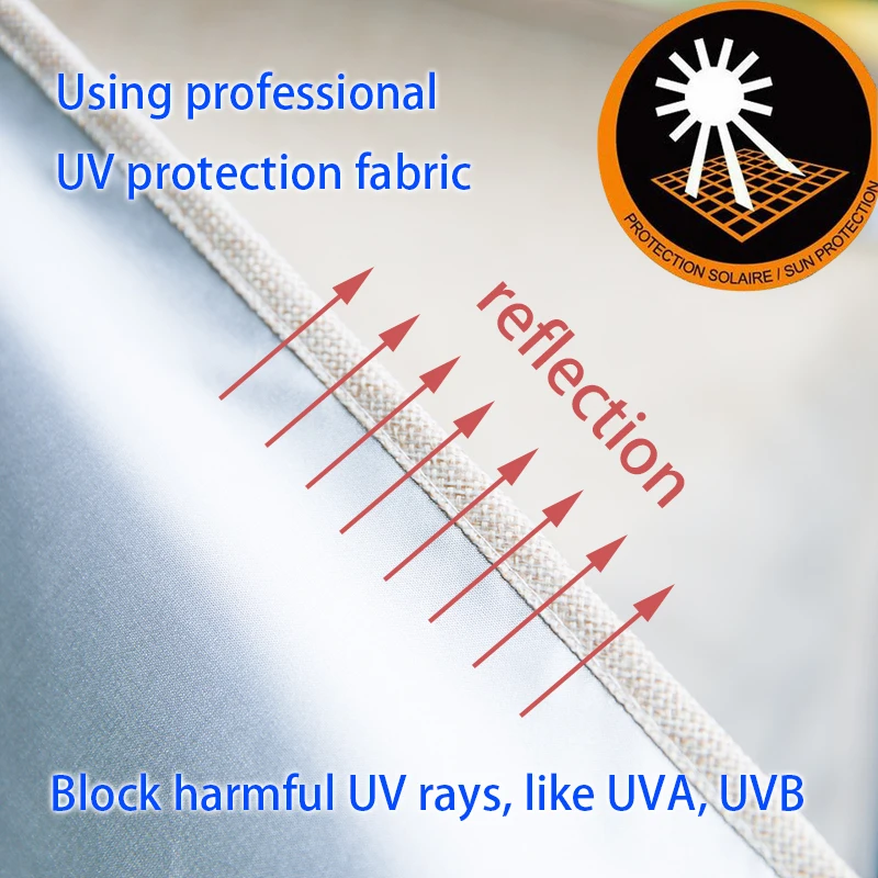 Защитный экран для бокового окна автомобиля от солнца с регулируемой высотой и защитой от ультрафиолетовых лучей.