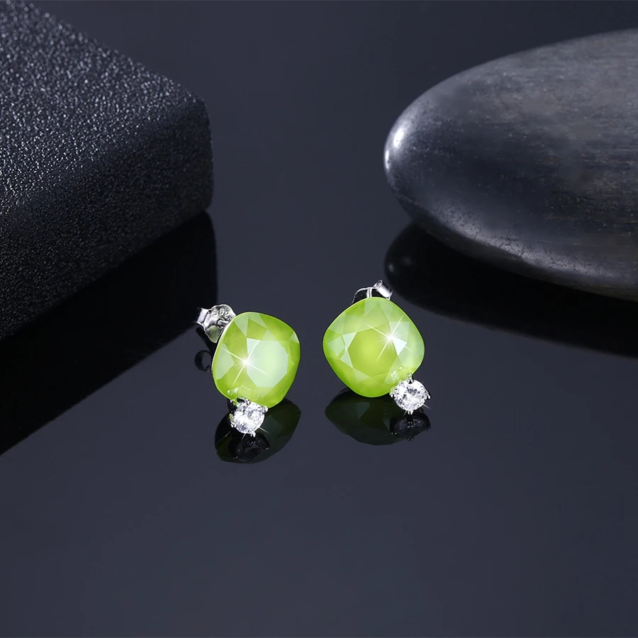 Серьги из стерлингового серебра Swarovski с кристаллами MALANDA новые модные круглые