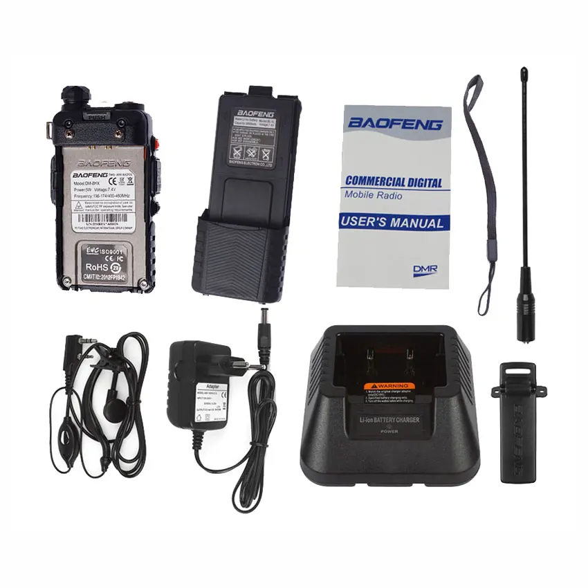 Цифровой портативный Радиоприемник DMR DM 5R Plus портативная рация Baofeng 128 CH Ham Professional