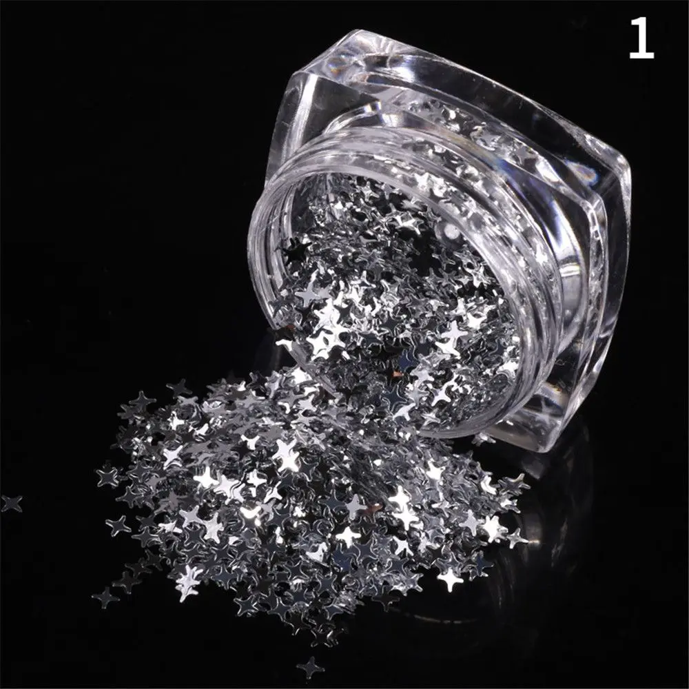 Новейшая 6 коробок Блестки для нейл Арта (искусство украшения ногтей)