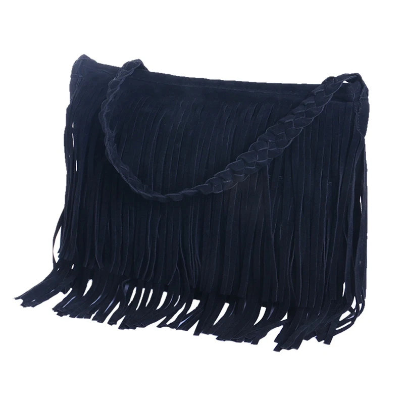MoneRffi женские Модные бахромой сумка-мешок Tassel Faux Замшевая сумка через плечо сумка-мессенджер через плечо сумки из натуральной кожи, из искусственной замши, новинка