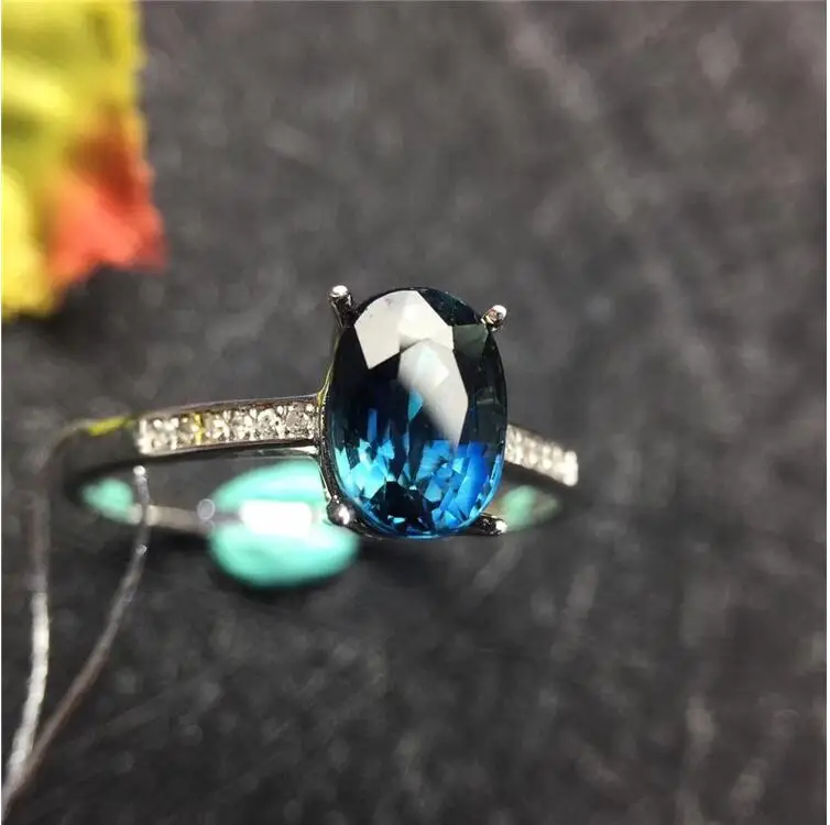 Сапфировое Кольцо 18 k кольцо из белого золота натуральное и настоящее сапфировое