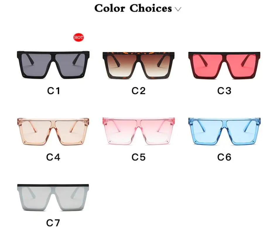 

Oversize Square Sunglasses Men Brand Fashion One Piece Cool Sun Glasses for Driving Male Oulos Masculino Gafas Hombres