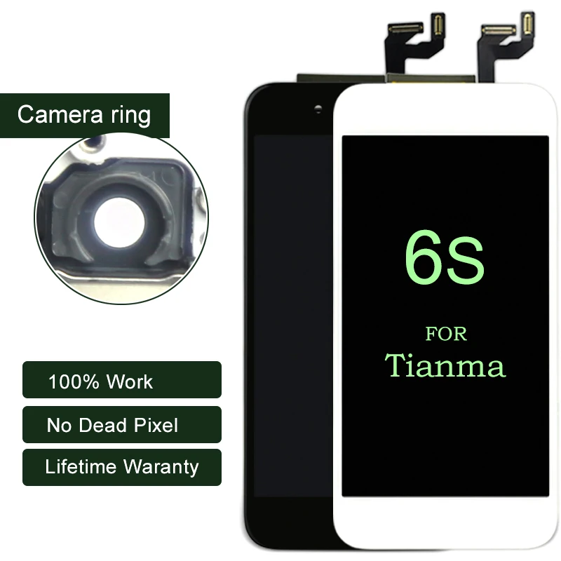 

Premium 10PCS For iPhone 6S LCD Display For Tianma With Touch Screen None Spot For iphone LCD With 3D Touch Phone Screen