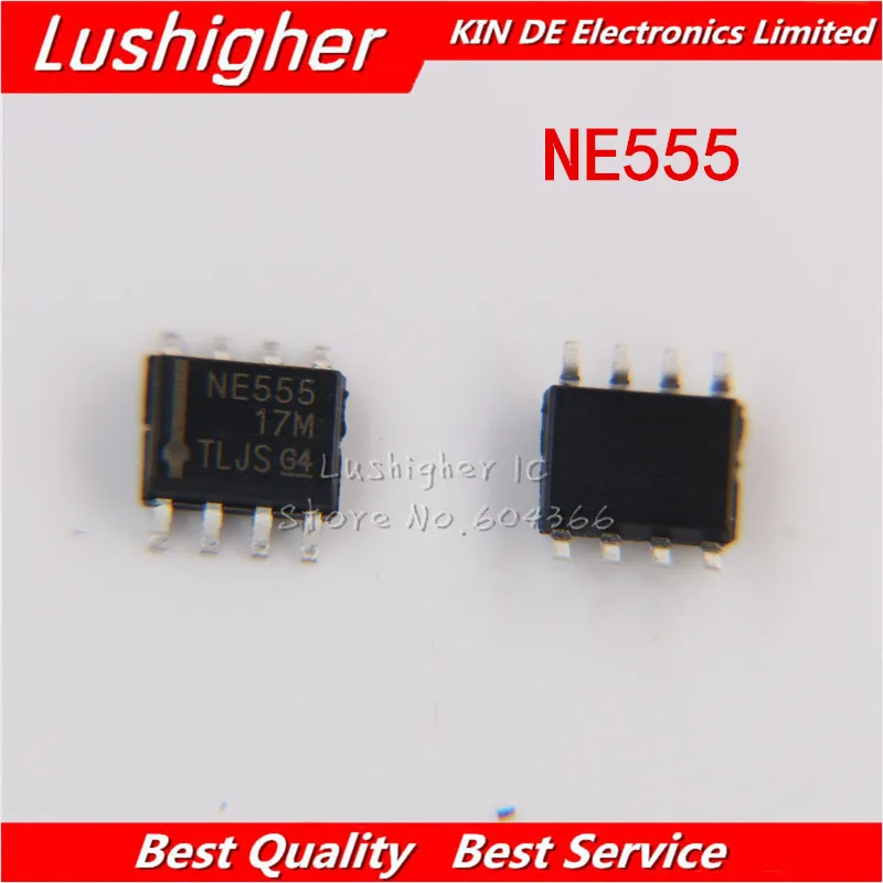 1000 шт. NE555 SOP8 NE555DR SOP NE555D SMD 555 новый оригинальный | Электронные компоненты и