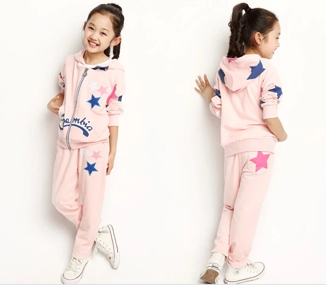 Children's clothing 2014 new girls Spring and Autumn Children models sleeved big virgin sports suit | Мать и ребенок