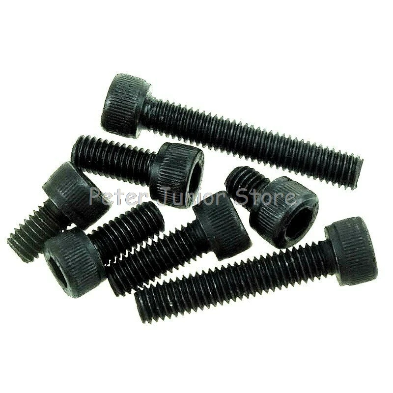 

50 pc/lot Metric thread M1.6,M2,M2.5,M3 Black 12.9 Grade Alloy Steel Allen Hex Socket Cap Head Screw Bolt DIN912