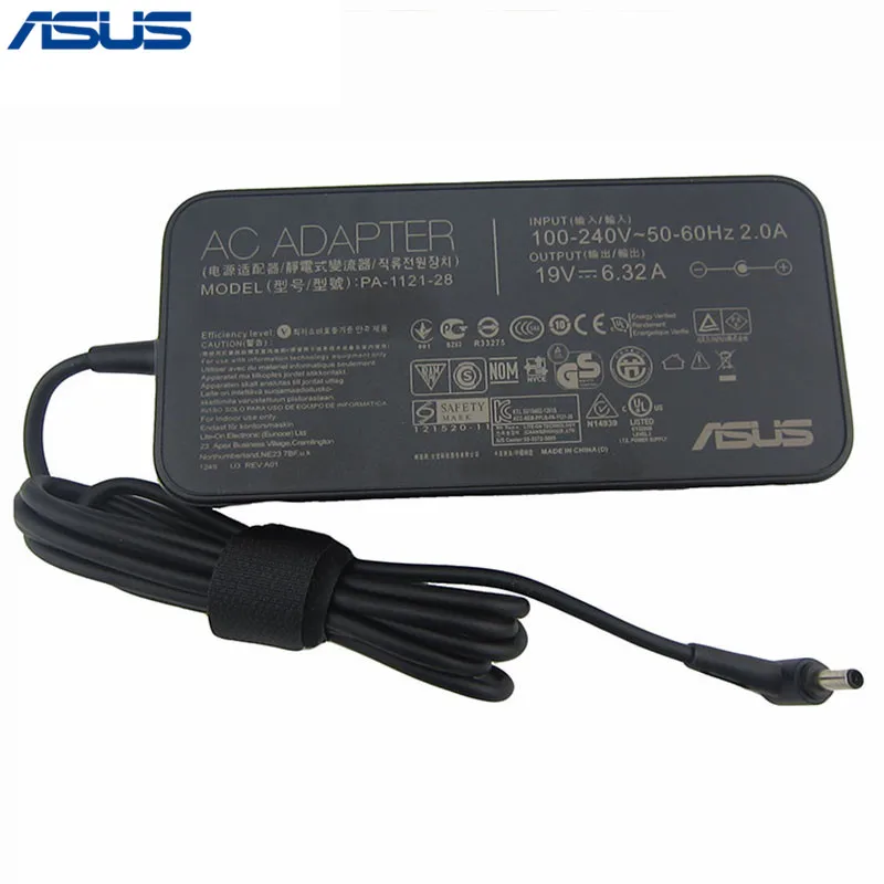 Asus адаптер для ноутбука 19V 6.32A 120 Вт 5 5*2 мм PA 1121 28 AC Мощность Зарядное устройство N750
