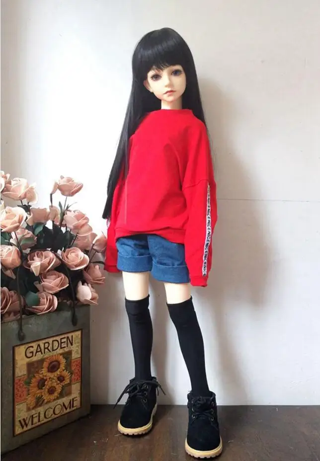 T02-X548 Blyth кукольные одежда 1/3 1/4 bjd 1/6 мягкого плюша; аксессуары для куклы хлопковый свитер, футболка, джинсы, Носки 3 шт./компл - Цвет: A