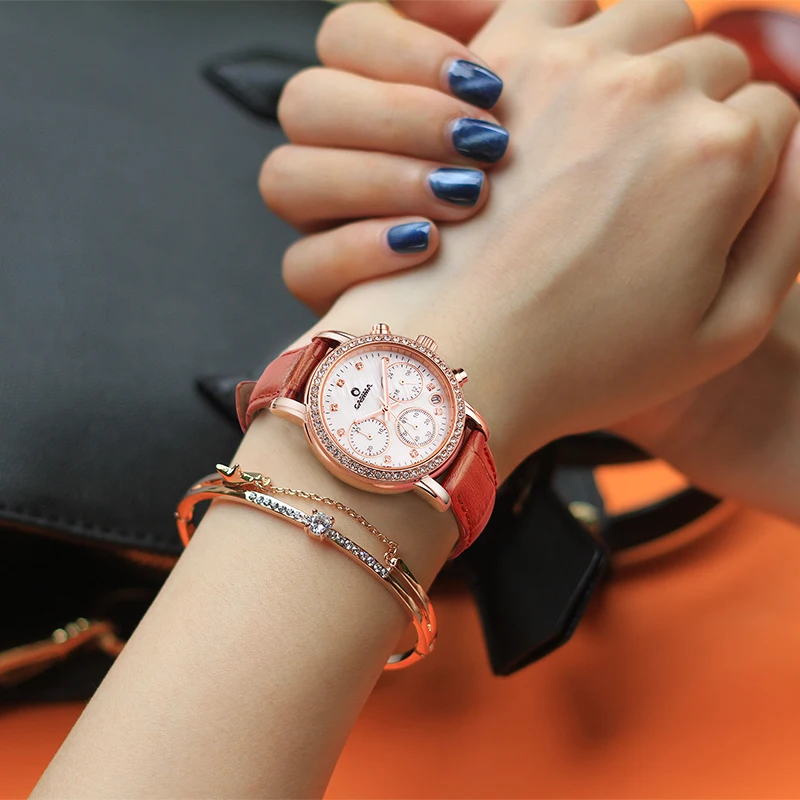 Модные Роскошные брендовые часы женские элегантные кварцевые наручные для