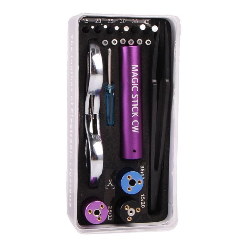 Электронная сигарета DIY инструмент Kuro koiler 6 в 1 Master RDA/RBA Tank Micro Wire Coil Jig Atomize набор