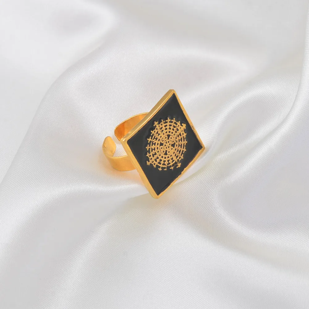 African Ring for Women Men Gold Color Jewelry Free Size Rings Ethiopian Jewellery Gifts | Украшения и аксессуары
