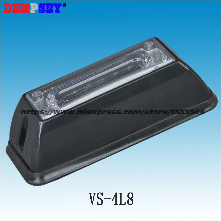 VS-4L8 LED Grill Lights, LINEAR-6 3W LED, 18 flash pattern, waterproof, LED surface mount Strobe Warning Flashing Light