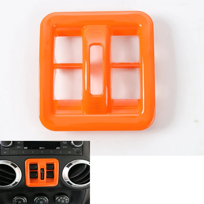 

Fit For 2011-2016 Jeep Wrangler Car Window Lift Switch Adjust Button Decoration Frame Cover Trim ABS Car-covers Styling