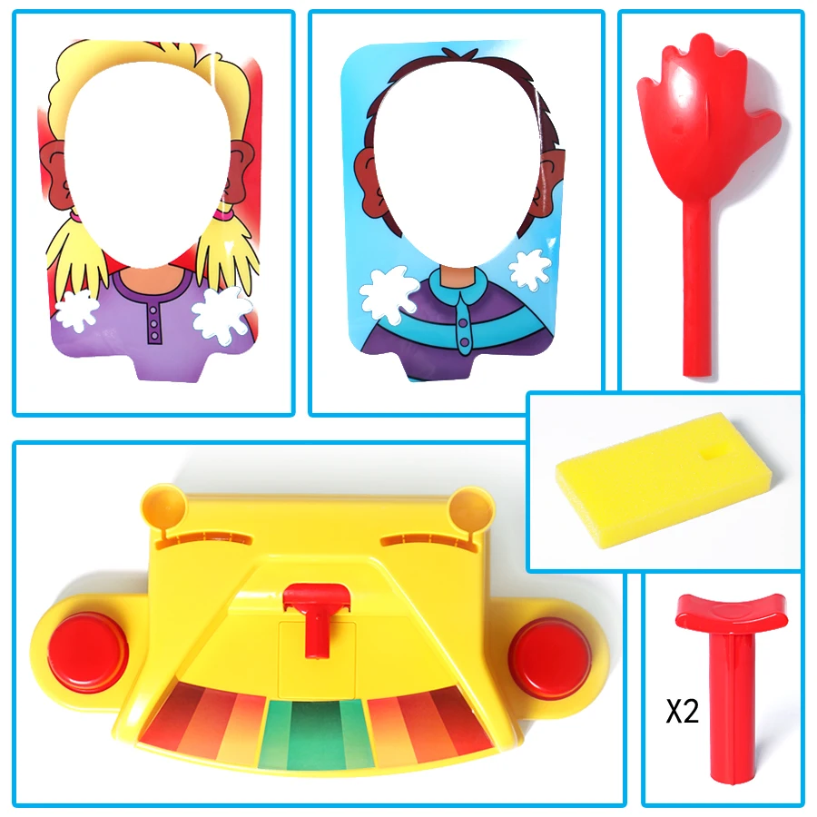 Новый двойной человек пирог к лицу Семейная Игра Showdown вызов шалость шутки