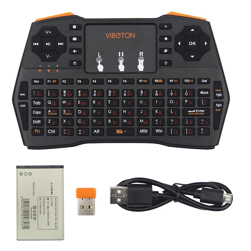 Портативный мини клавиатура 2 4G Беспроводной английский/испанский/русский