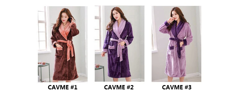 CAVME 6XL размера плюс зимняя Фланелевая пижама; банный халат для Для женщин Femme женские халаты; теплая одежда для сна Ночное платье 70-135 кг