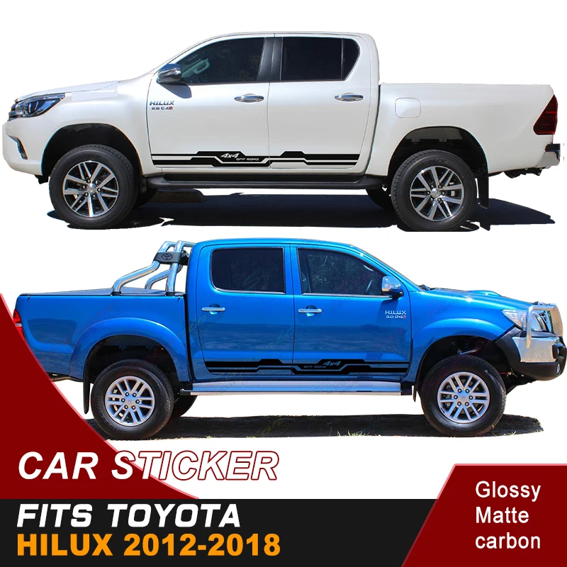 Подходит для TOYOTA HILUX revo и vigo 2012 2013 2014 2015 2016 2017 2018 hilux racing side stripe graphic Vinyl moutain
