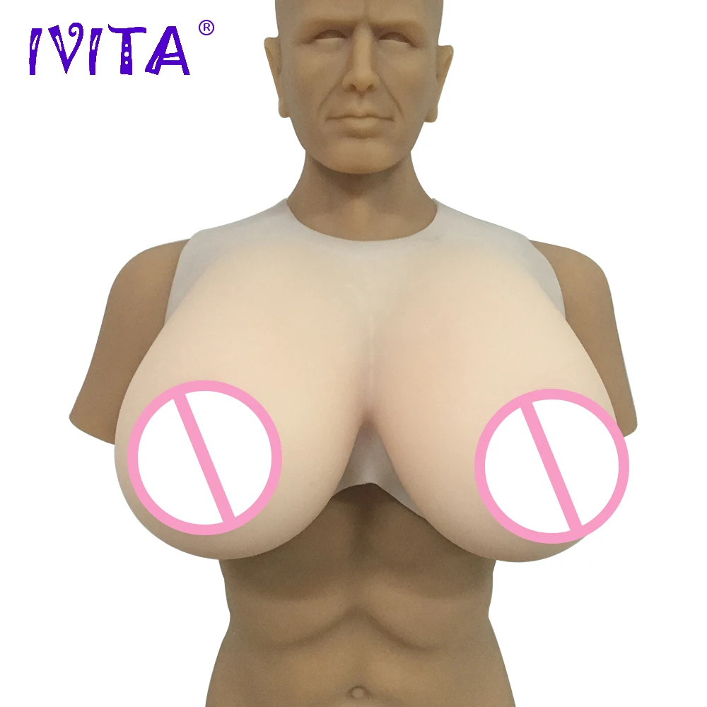 Реалистичные Силиконовые груди IVITA 4500 г поддельные с клейкими лямками для
