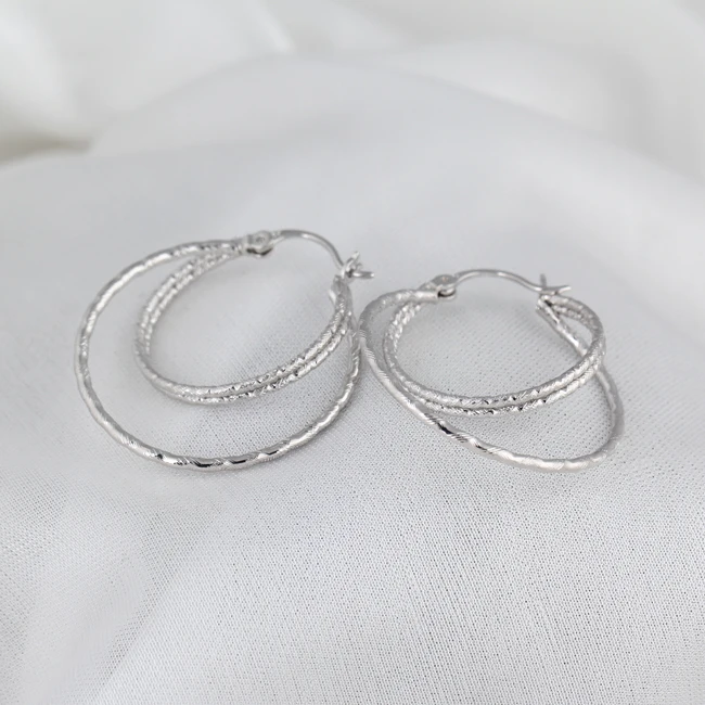 Модные новые женские золотые серьги-кольца 3 цвета модные ювелирные изделия