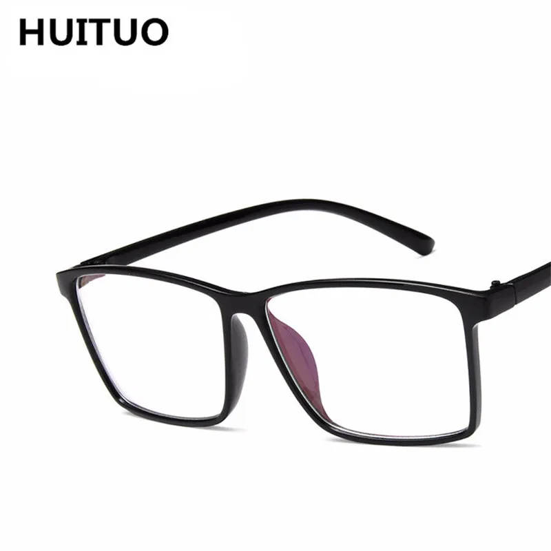 HUITUO модные ретро очки квадратные мужские и женские прозрачные линзы оптические